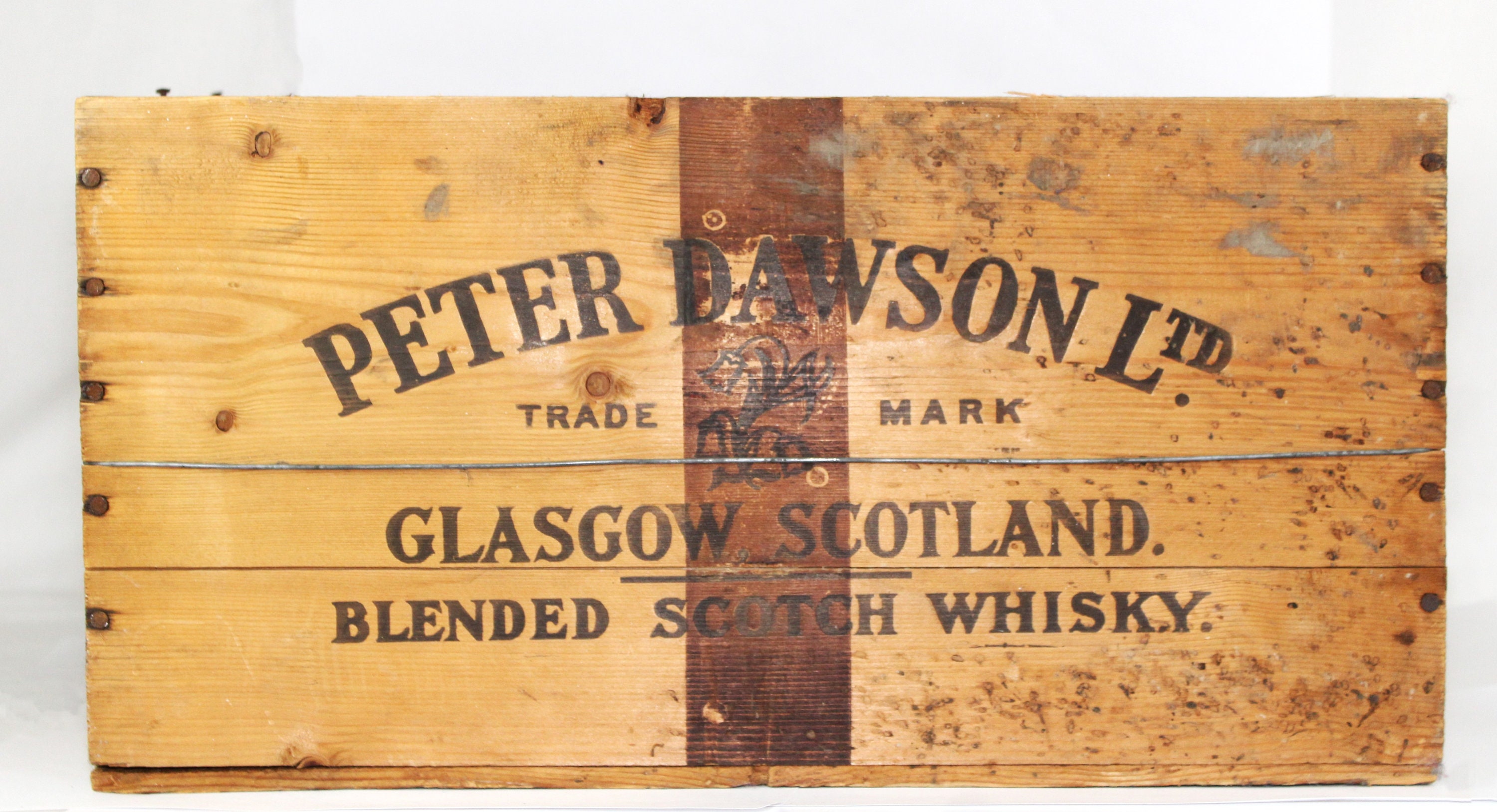 Peter Dawson Scottish Whisky Wood Shipping Crate