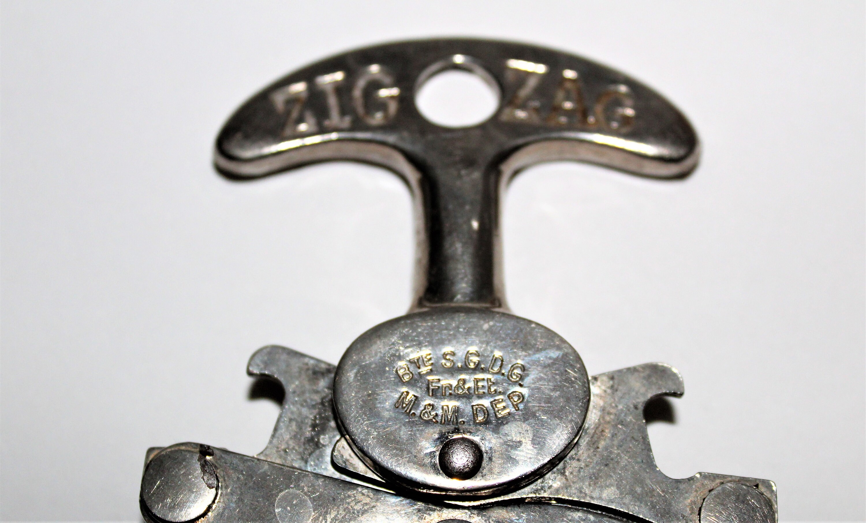 Vintage Corkscrew, French Zig Zag Concertina Corkscrew, Wine Opener