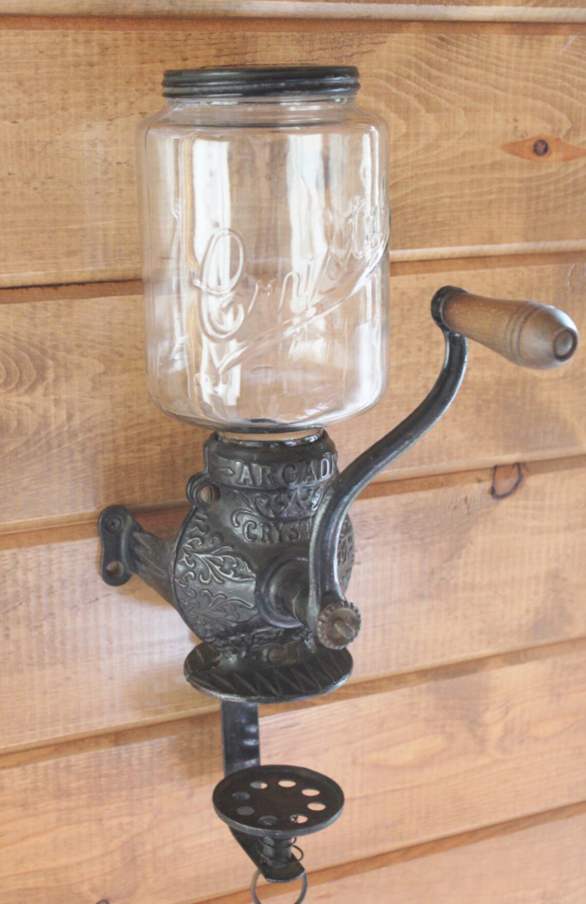 Antique 1910s Arcade Crystal Wall Mount Coffee Mill Coffee Etsy