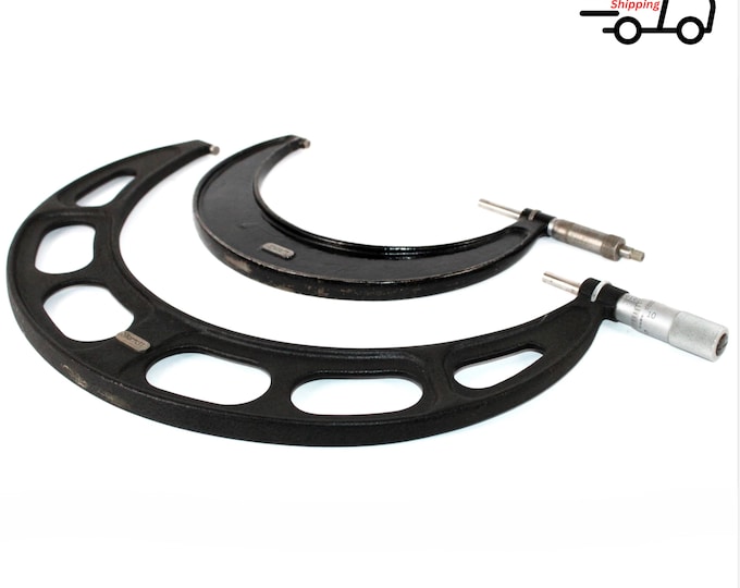 Starrett 436 Series Precision Micrometer Set 6-7 and 11-12 Inch Range for Machinist, Engineers