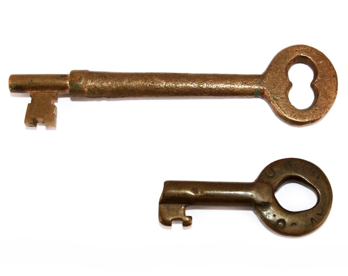 Vintage Brass Adlake Railroad and Caboose Keys