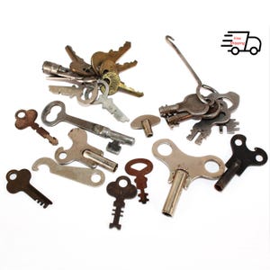 Antique & Vintage Padlock Keys for Doors, Cabinets, Clocks - Collectible Skeleton Keys Set