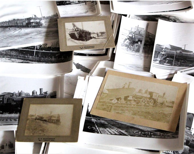 Vintage Locomotive Photography Collection: 1890s Railway Artifacts, Historic Train Yard Images
