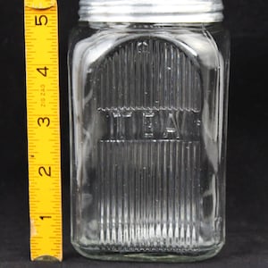Antikes Hoosier Kabinett Teekanister Glas, Napanee-Stil