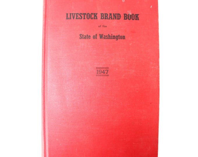 1947 Washington State Livestock Brand Book - Vintage Cattle Branding Guide