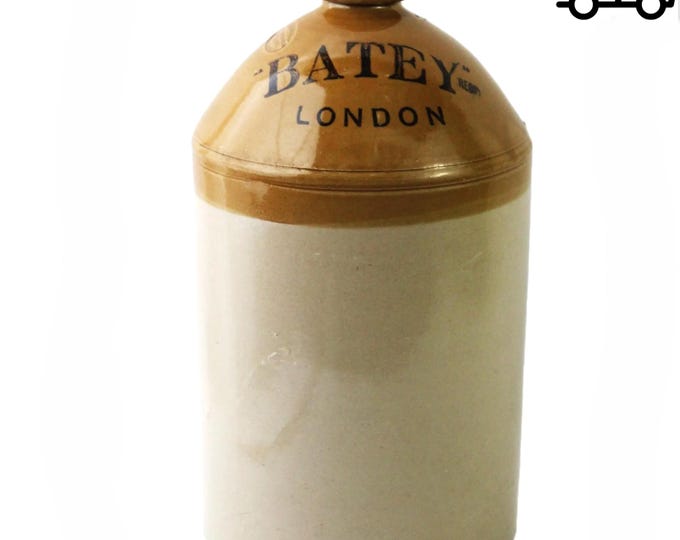 1930s One-Gallon Growler, Stoneware Growler, Batey Ginger Beer