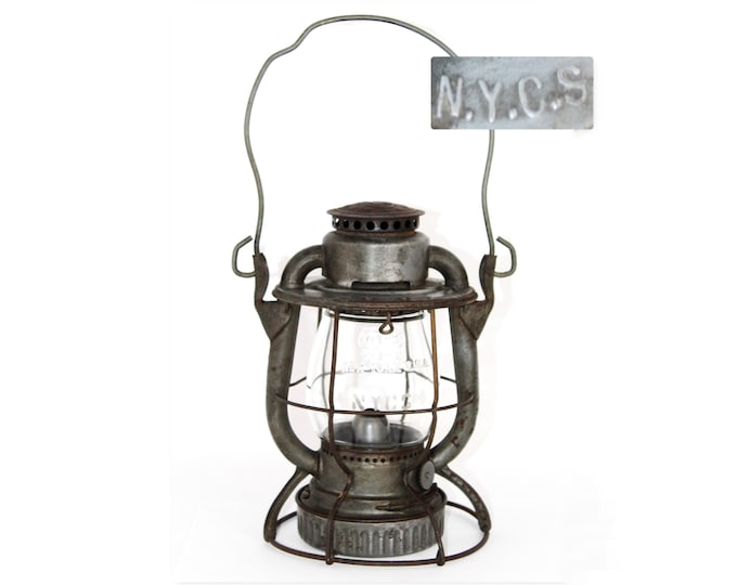 1940s Dietz Vesta Railroad Lantern, N.Y.C.S, New York Central Railroad