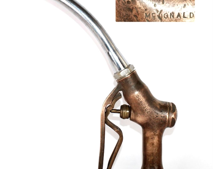 1939 Vintage McDonald Brass Gas Pump Nozzle PL.980 (16" Long)