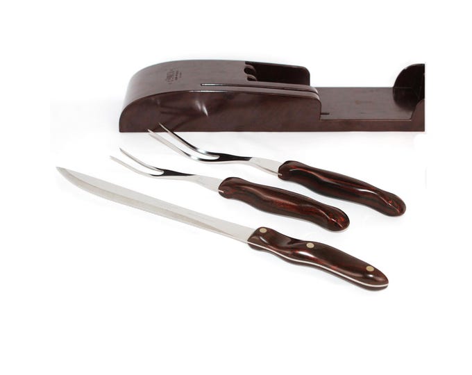 CUTCO 3-Pcs Carving Set with Wall Mount Holder