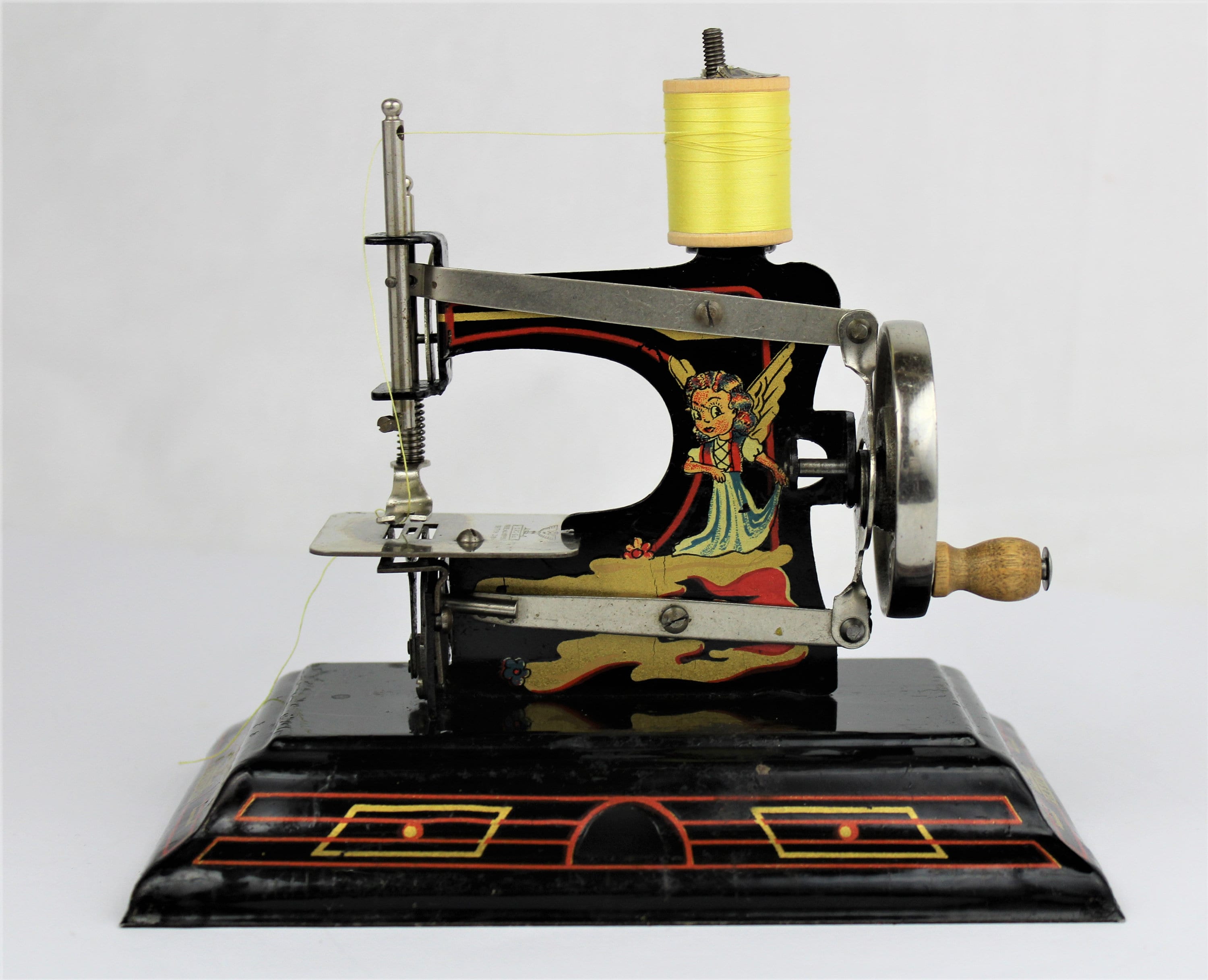 1940s German Casige Toy Sewing Machine, Casige Fairy Tale Model 121
