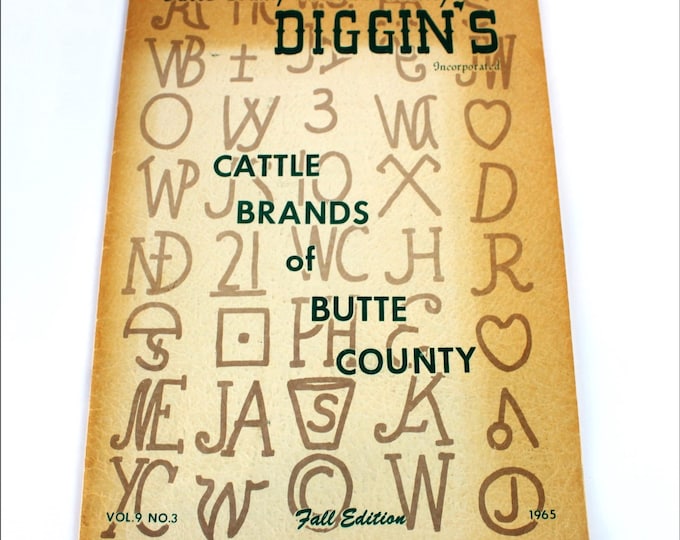 Vintage 1965 Cattle Brand Book of Butte County California