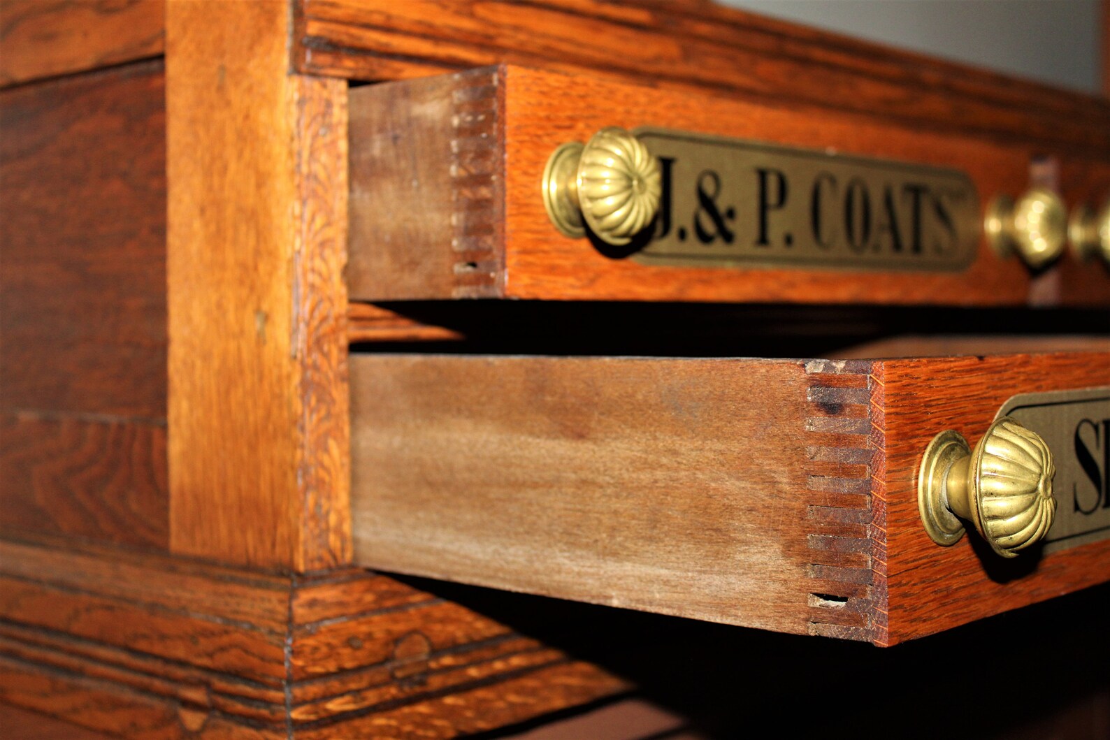 Antique J & P Coats Spool Desk Display Etsy