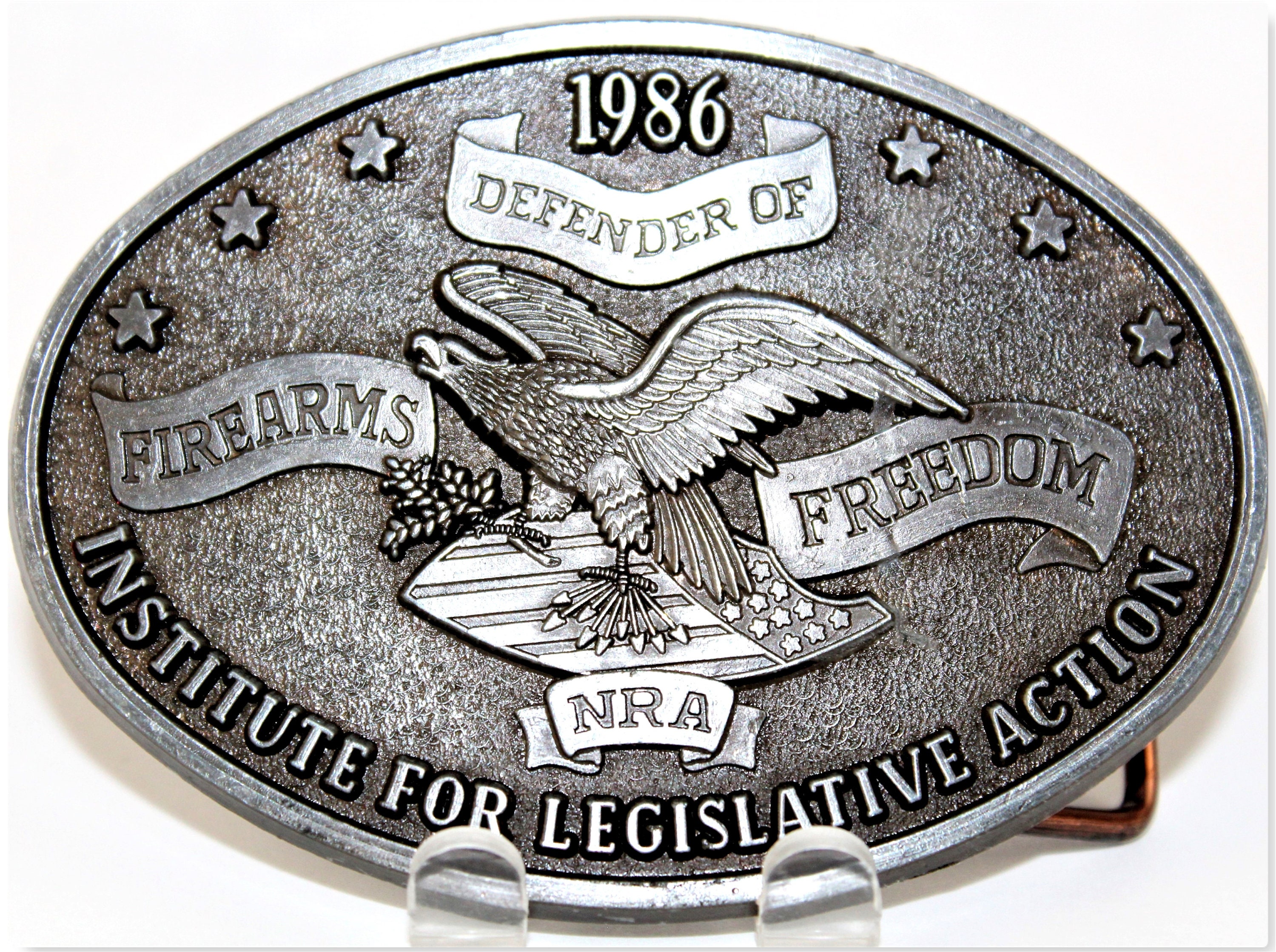 Nra belt buckle top
