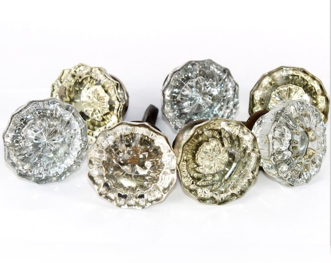 Collection of Antique 12-point Glass Doorknobs