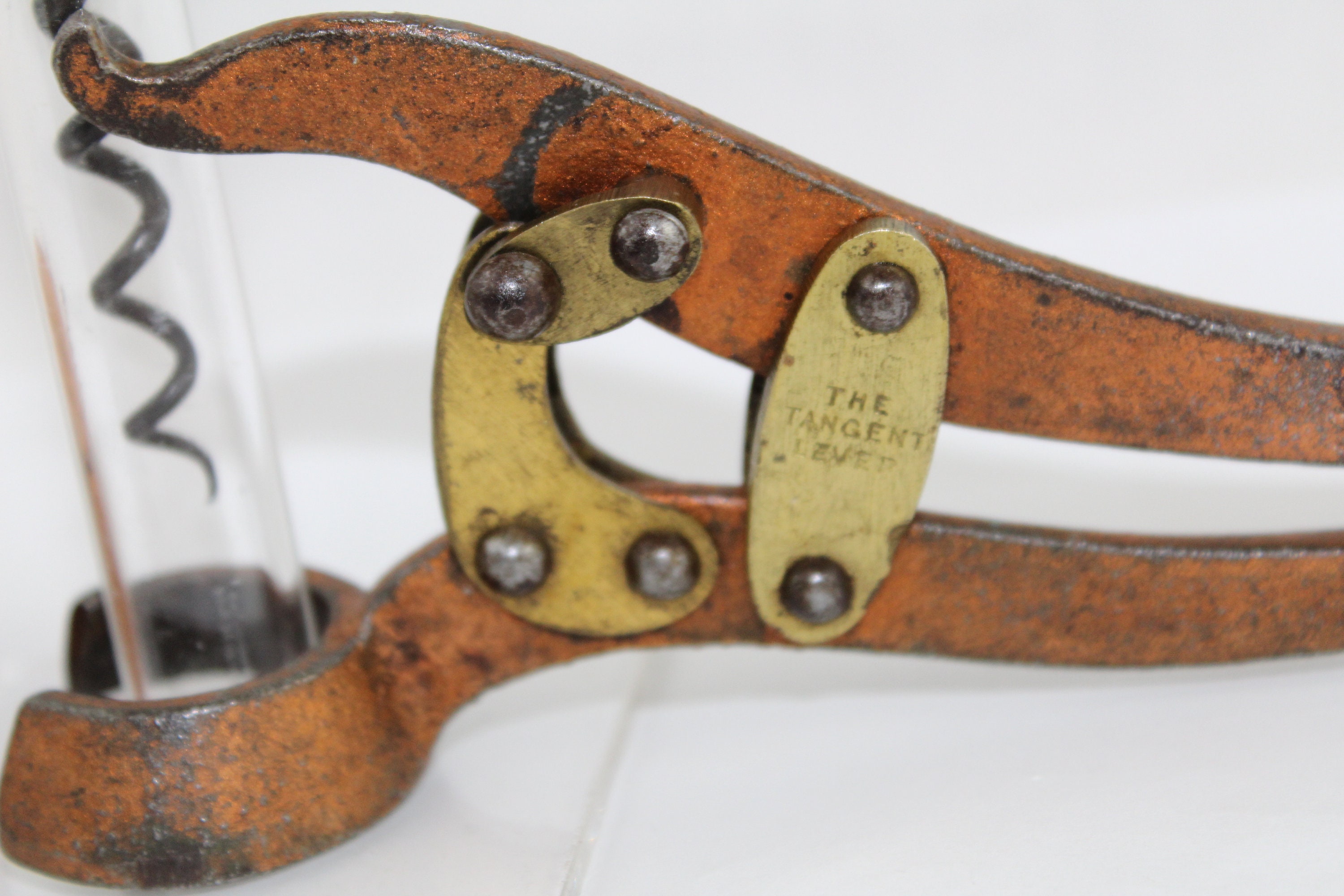 Antique Corkscrew, 1873 Edwin Wolverson, Single Lever Corkscrew