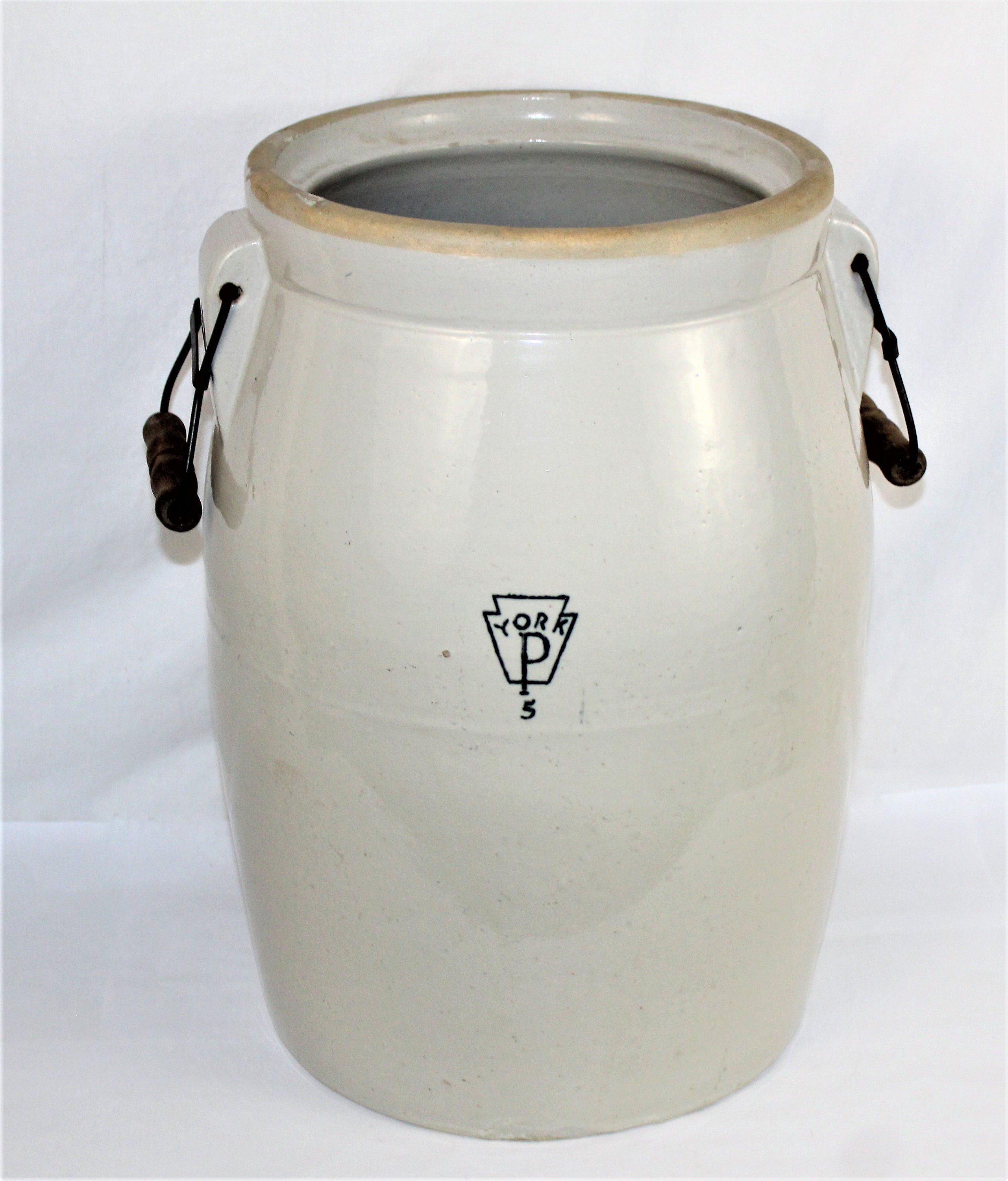 Antique York Pottery 5Gallon Butter Churn, Pfaltzgraff Pottery, Stoneware