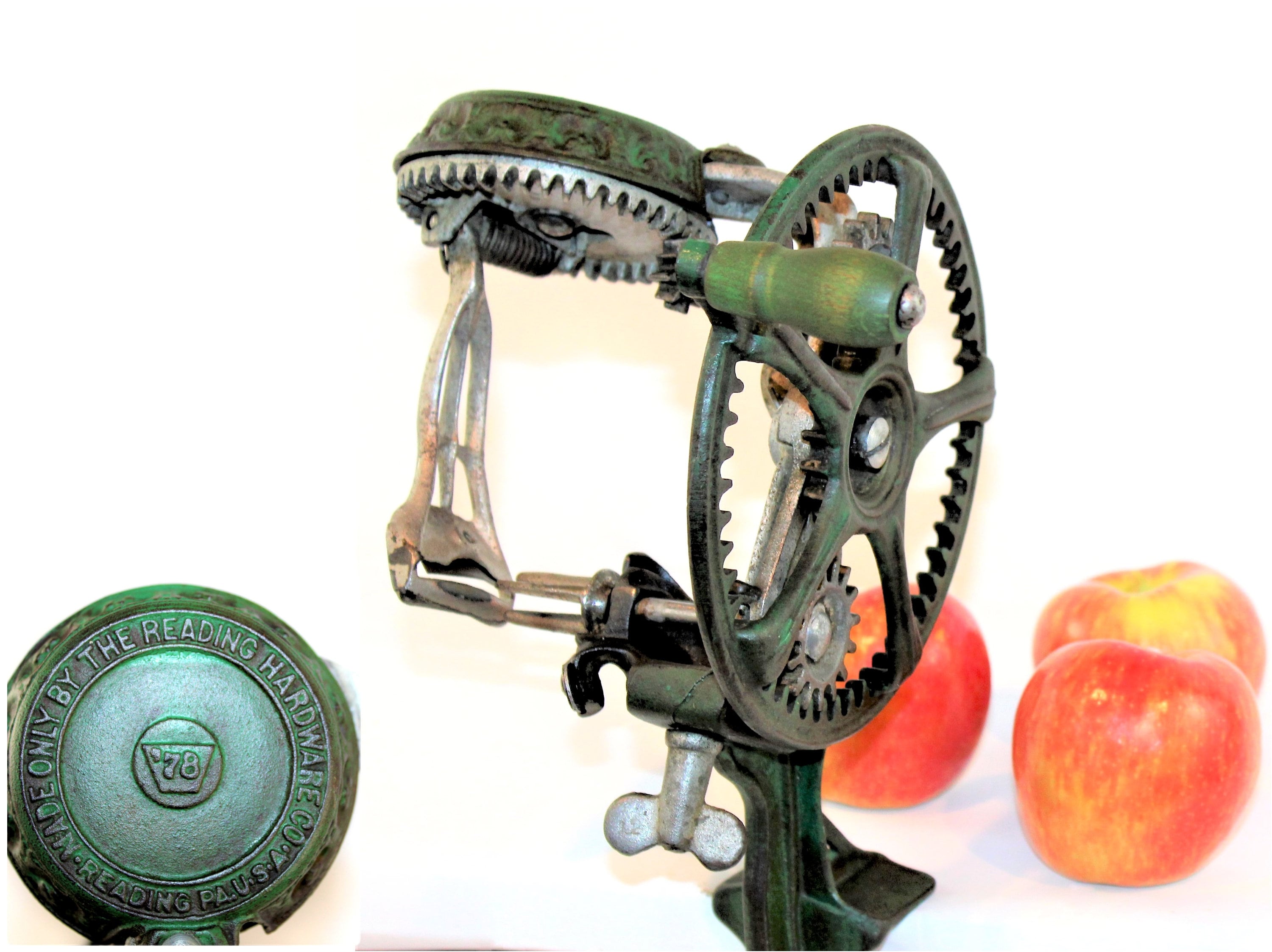 Antique Apple Peeler Reading Hardware Model 72
