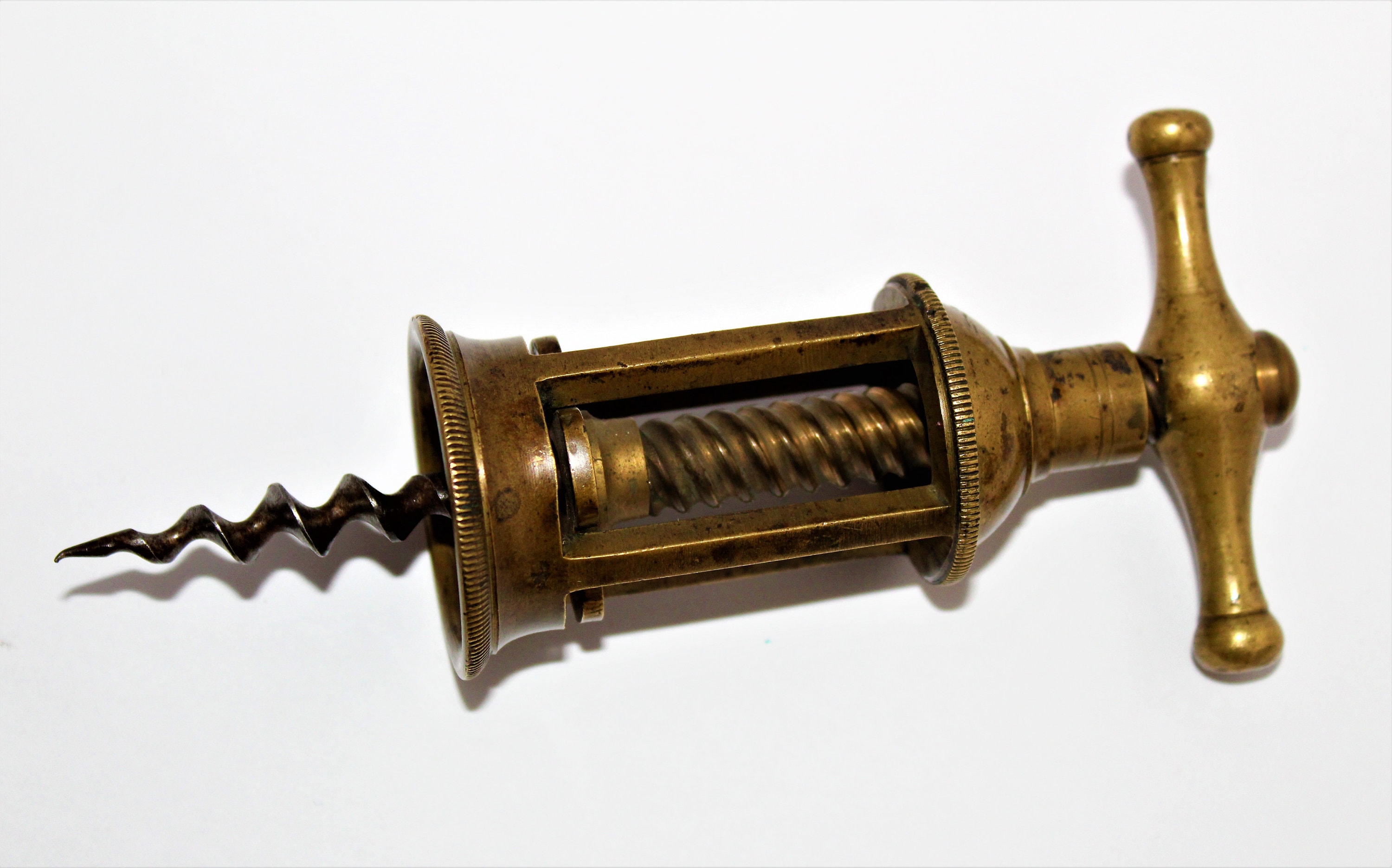 Antique Italian Four Pillar Corkscrew, Wine Bottle Opener