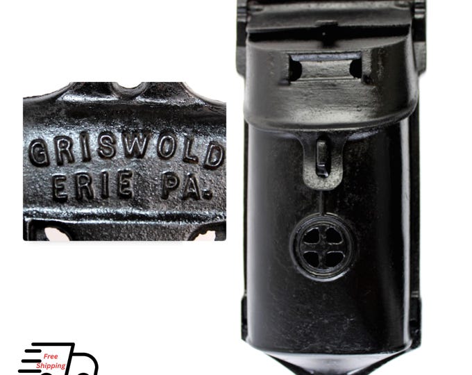 1930s Griswold Cast Iron Mailbox: Antique Wall Hanging