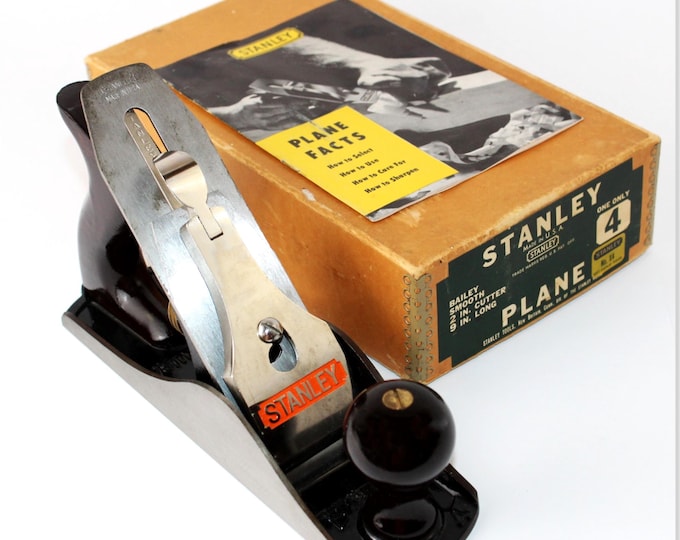 1980s Stanley No.4 Smooth Bench Plane, Woodworking Plane, NOS