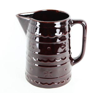 Large 1950s Mar-Crest Daisy & Dot Stoneware Pitcher