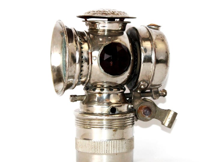 Solar Bicycle Carbide lamp, Antique 1910