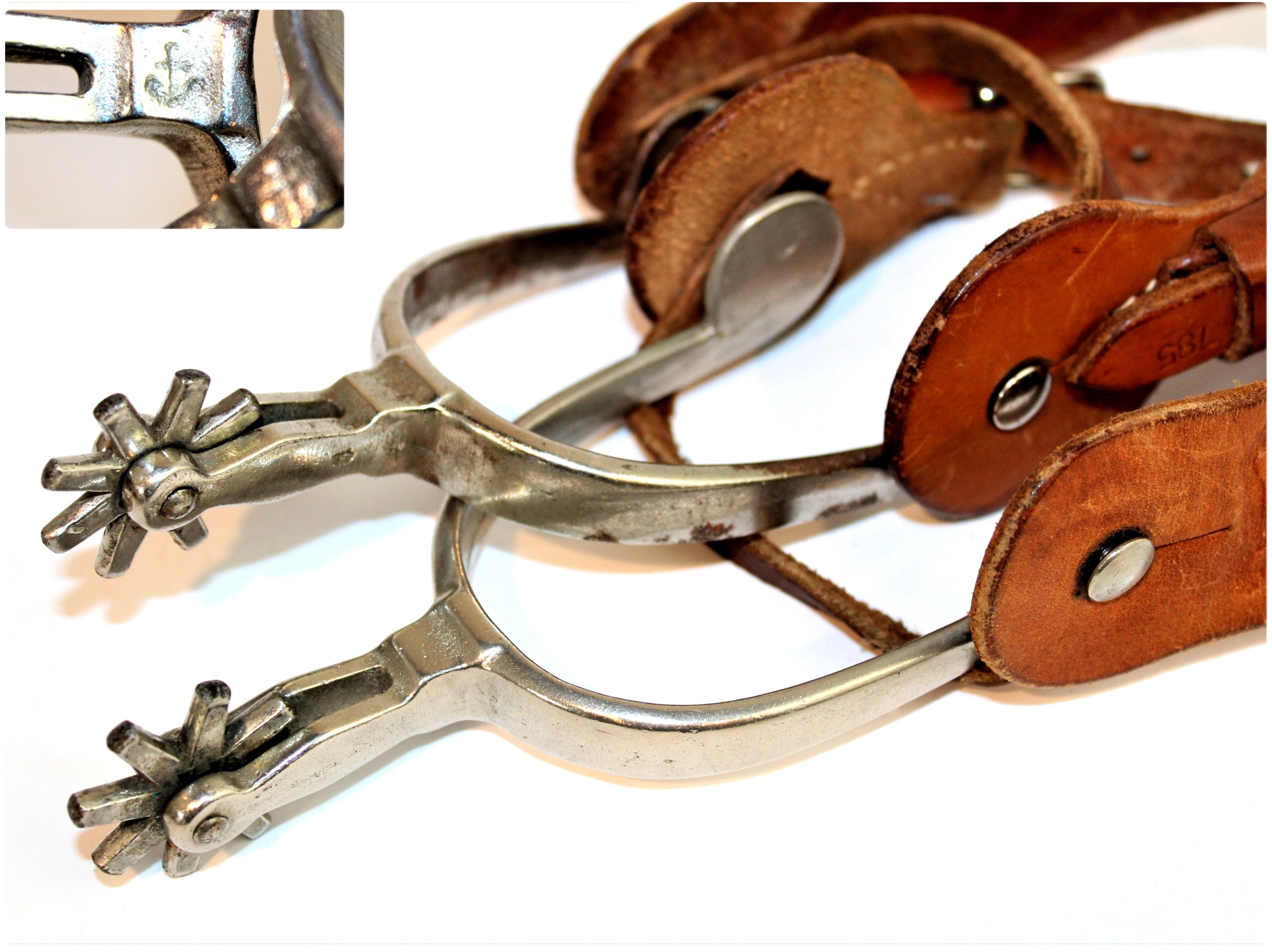 Antique Pair of North and Judd Spurs, Western Cowboy Spurs