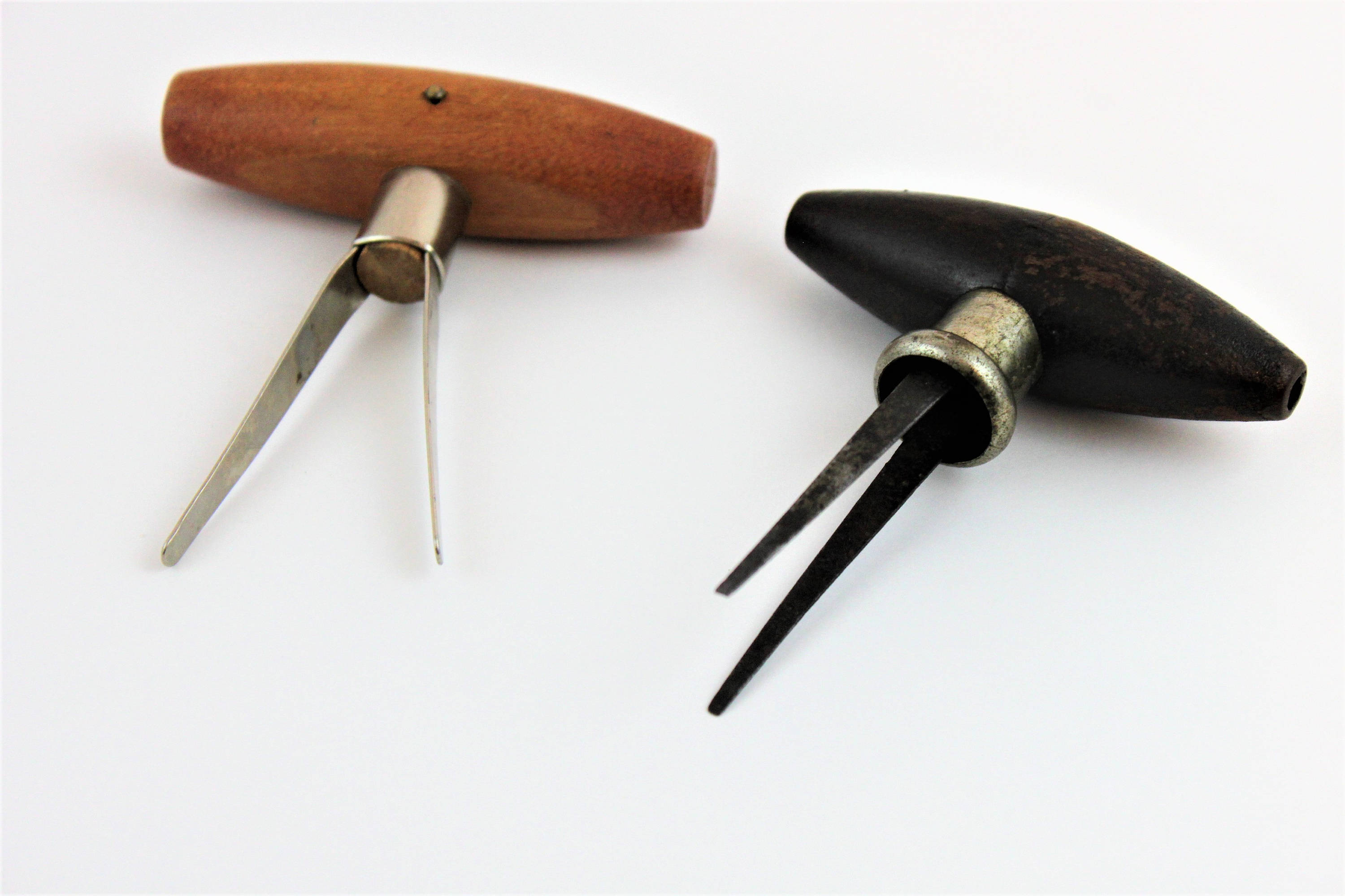 Antique and Vintage Cork Removers, Pair of Prong Pullers, Cork Removers