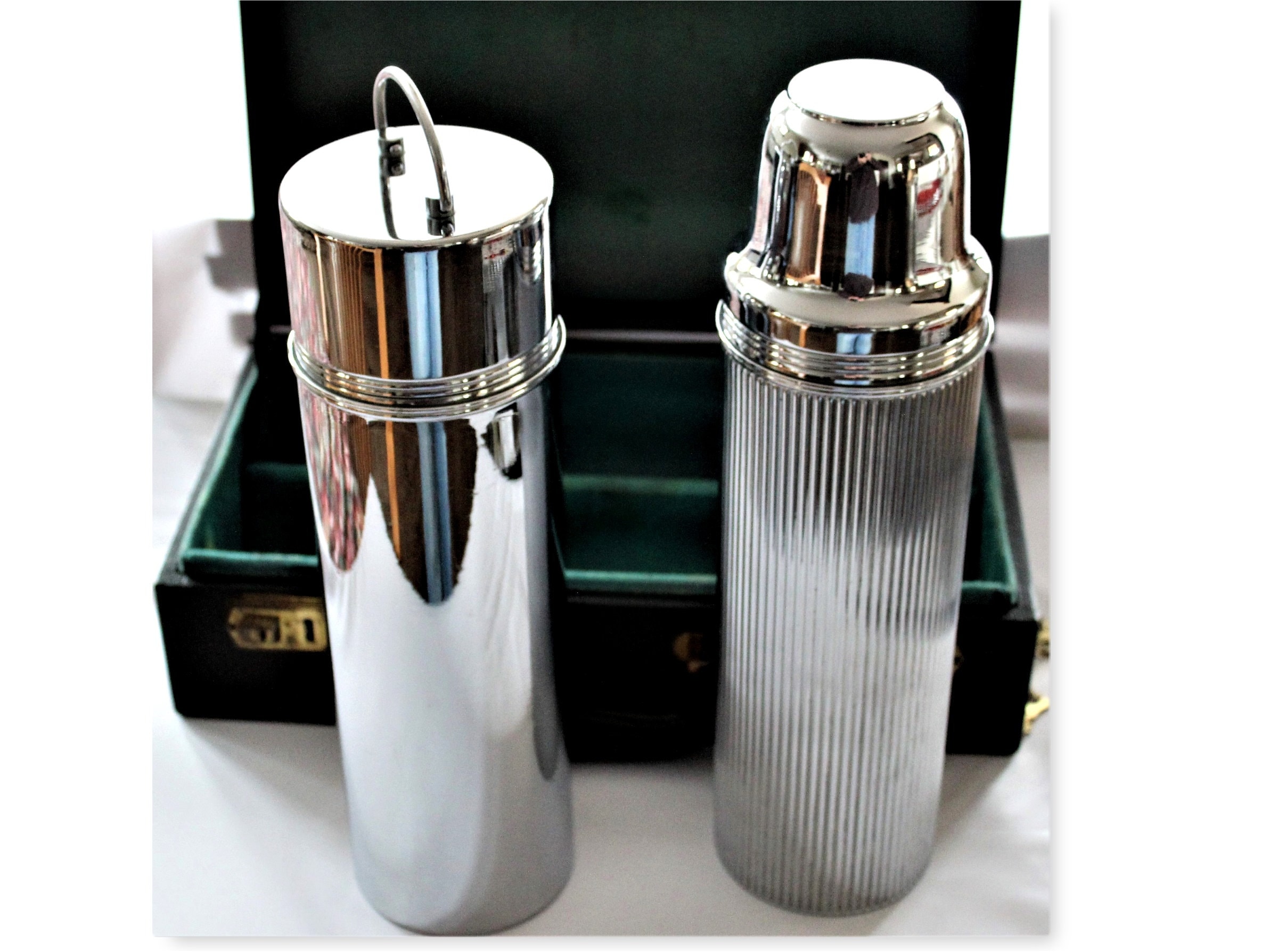 Antique Travel Thermos Set in Case, 1917 Thermos Travel Set