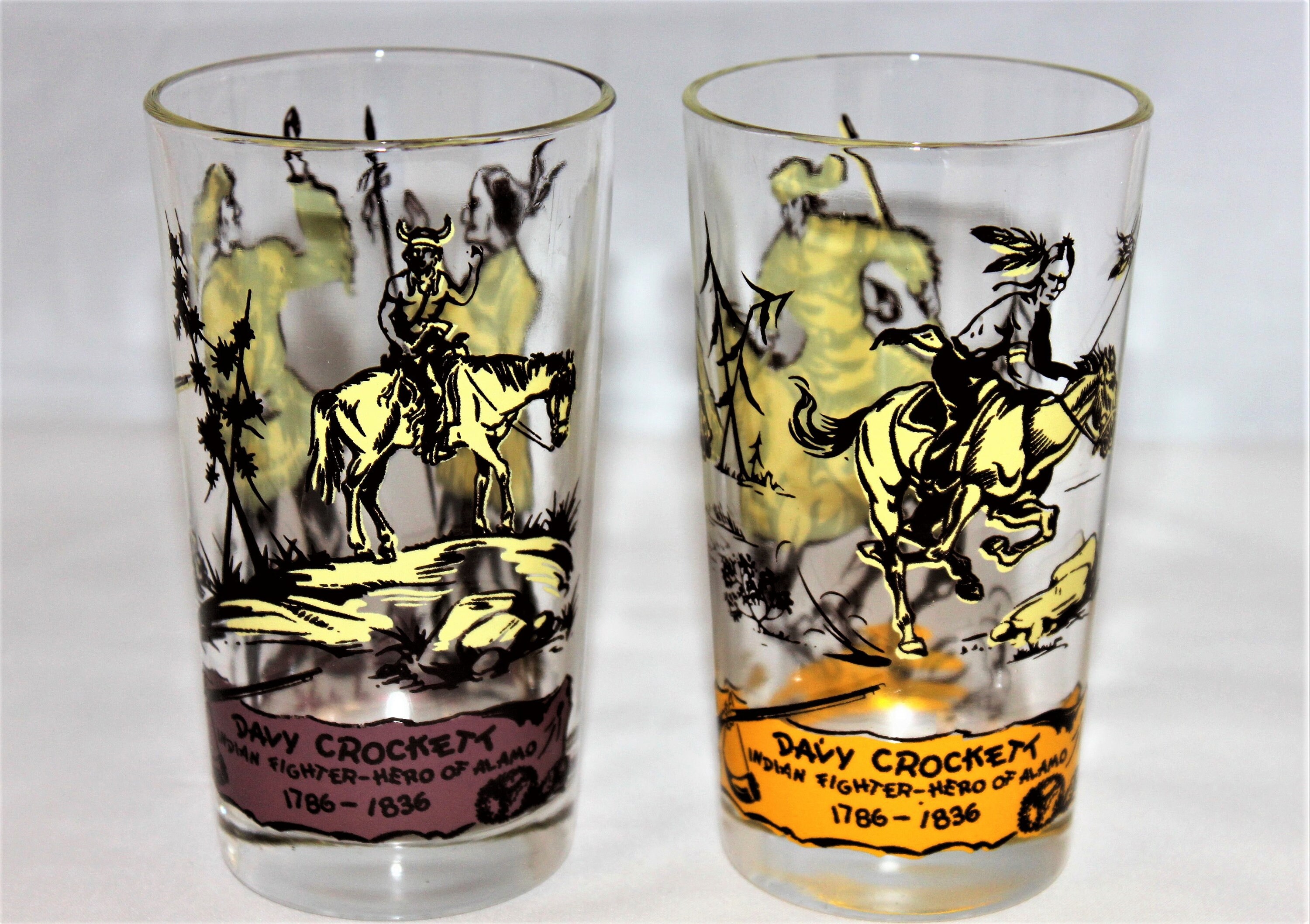 Crockett Quote Pint Shaker Glass Set