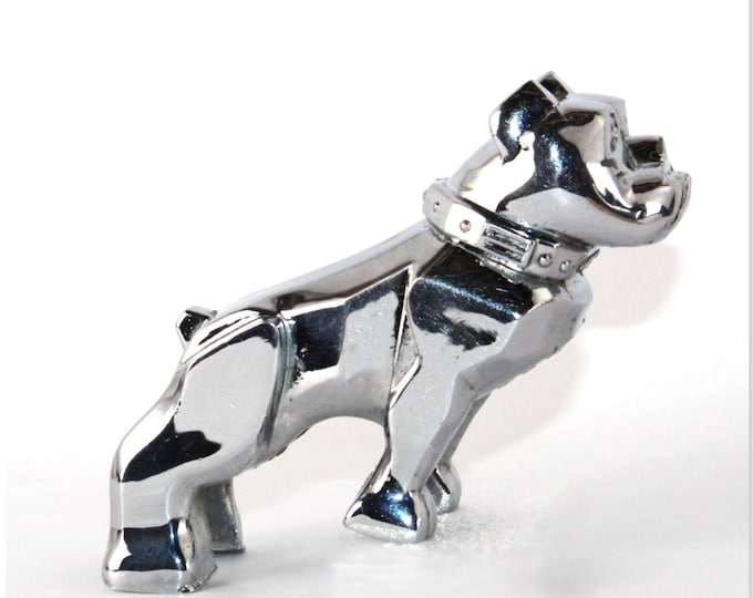 Vintage 1960s Mack Truck Bulldog Hood Ornament, Chrome-Plated Metal USA