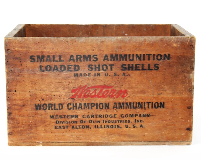 Antique Western Cartridge Company Wood Shipping Crate