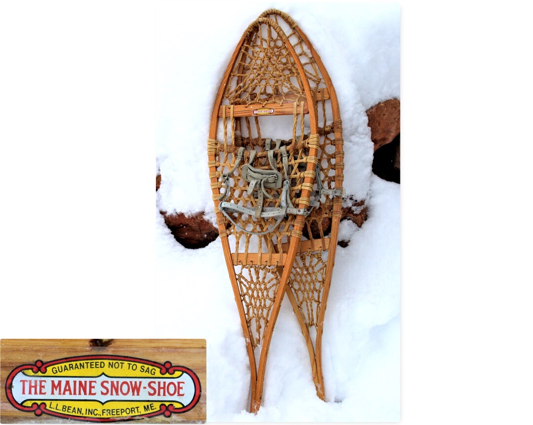 Vintage Wooden Snowshoes, the Maine Snow Shoe Etsy