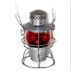 1940s Adlake Kero Railroad Lantern: GM&O Red Globe Memorabilia