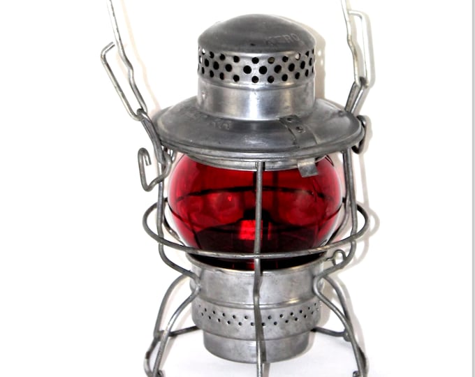 1940s Gulf Mobile Ohio Railroad lantern, Adlake Kero Railroad Lantern, Railroad Memorabilia