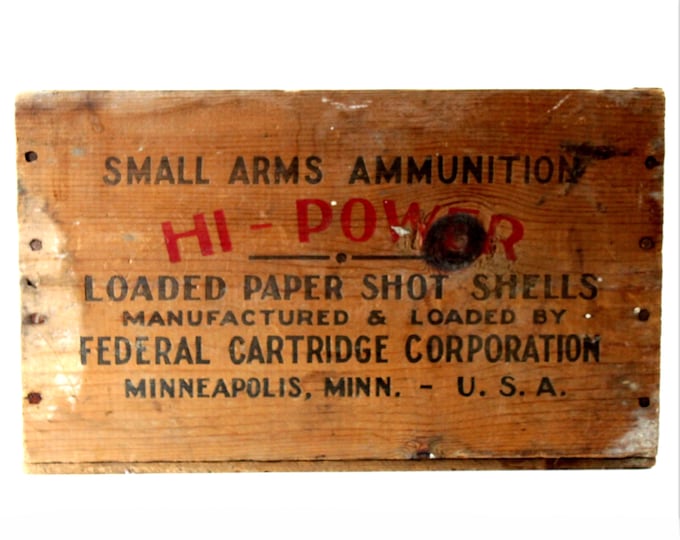 Federal Cartridge Co. Wooden Ammunition Crate