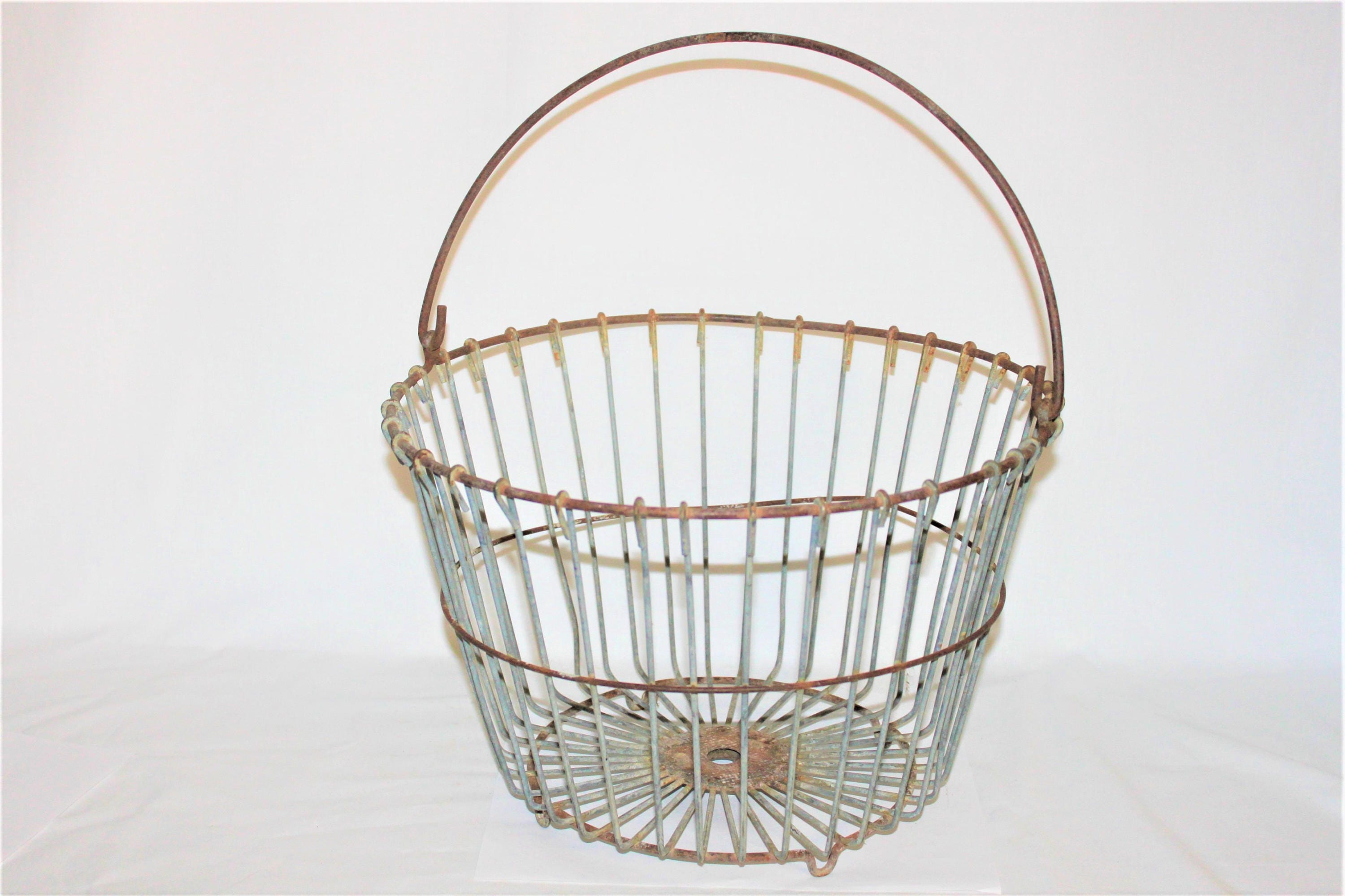 Vintage Wire Egg Gathering Basket