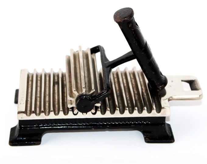 Antique 1880 Fluting Iron: Shepard Hardware Antique Pleating Tool for Dressmakers & Seamstresses