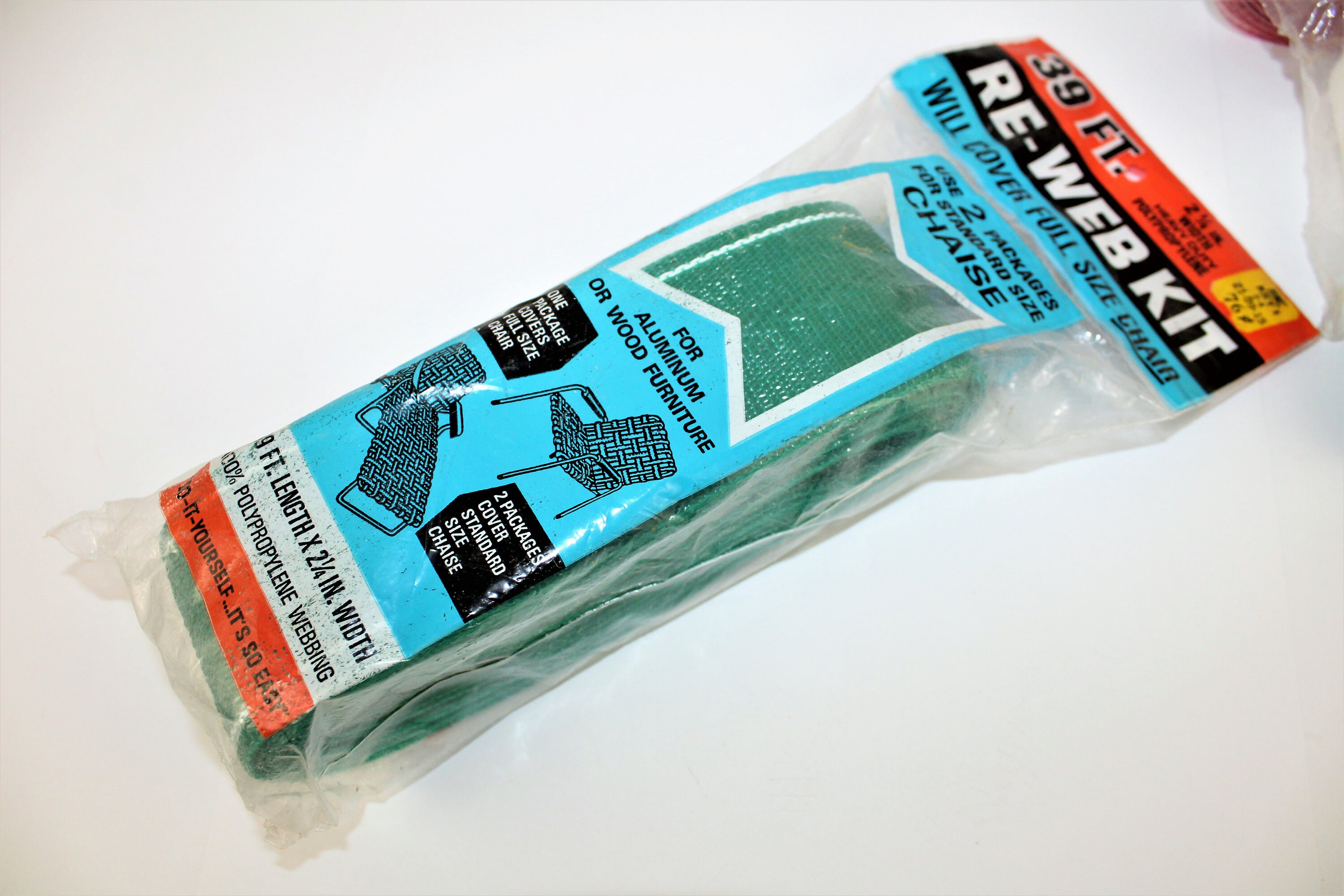 Vintage 1960s Vinyl Lawn Chair bing, Re Kit