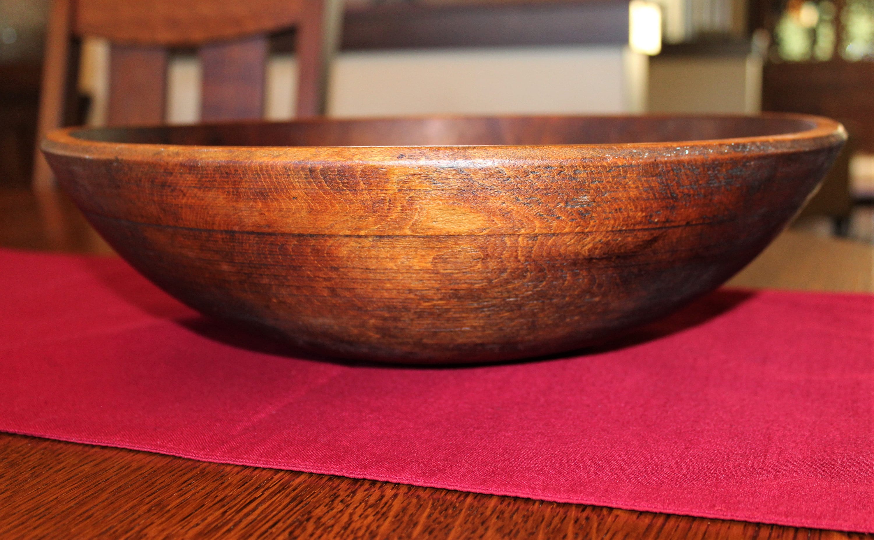 Antique Wood Dough Bowl made from Solid Hardwood Maple