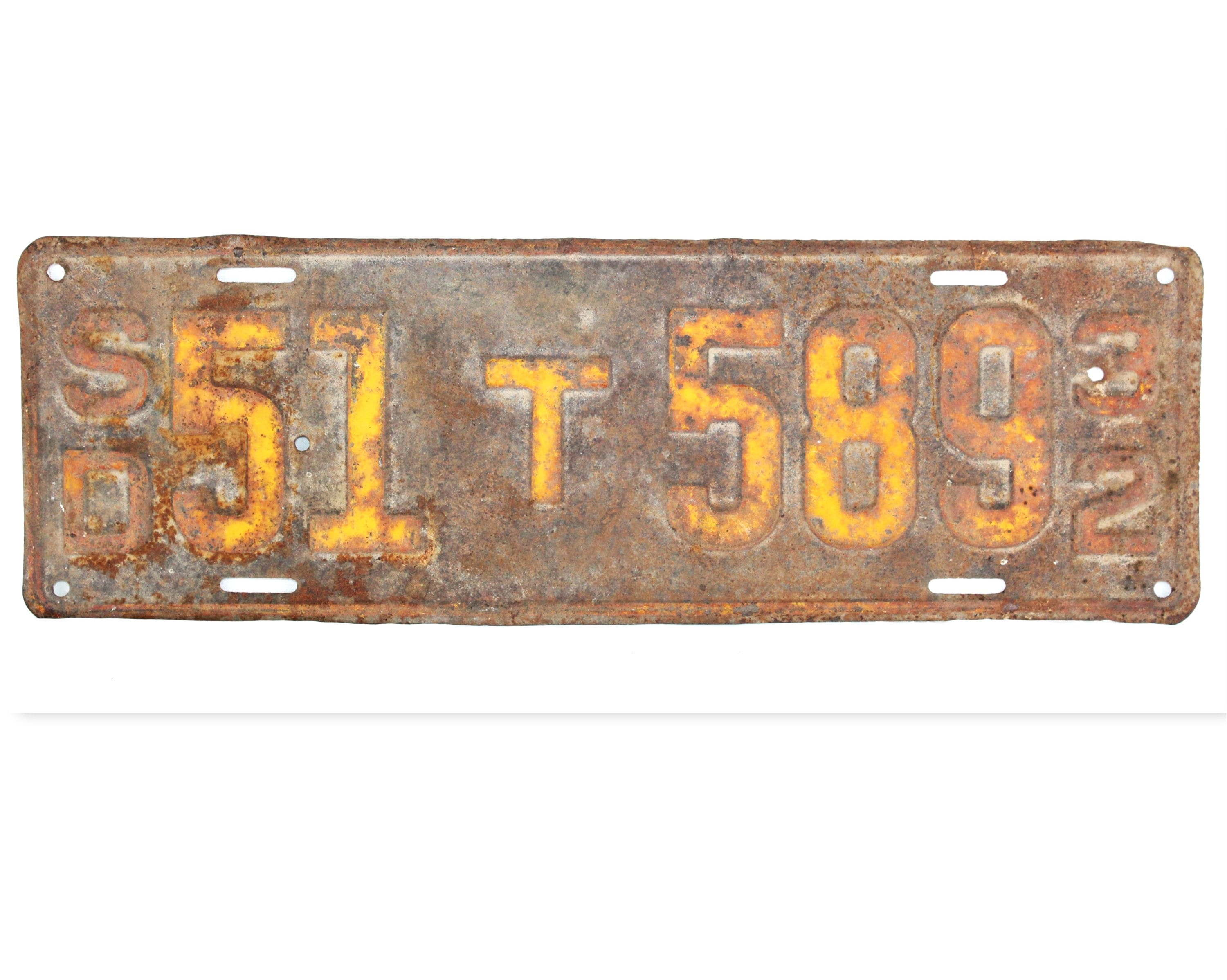 1932 South Dakota License Plate