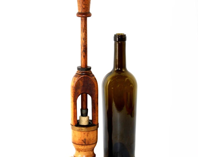 Antique Wooden Bottle Corker, Antique Winery Tool