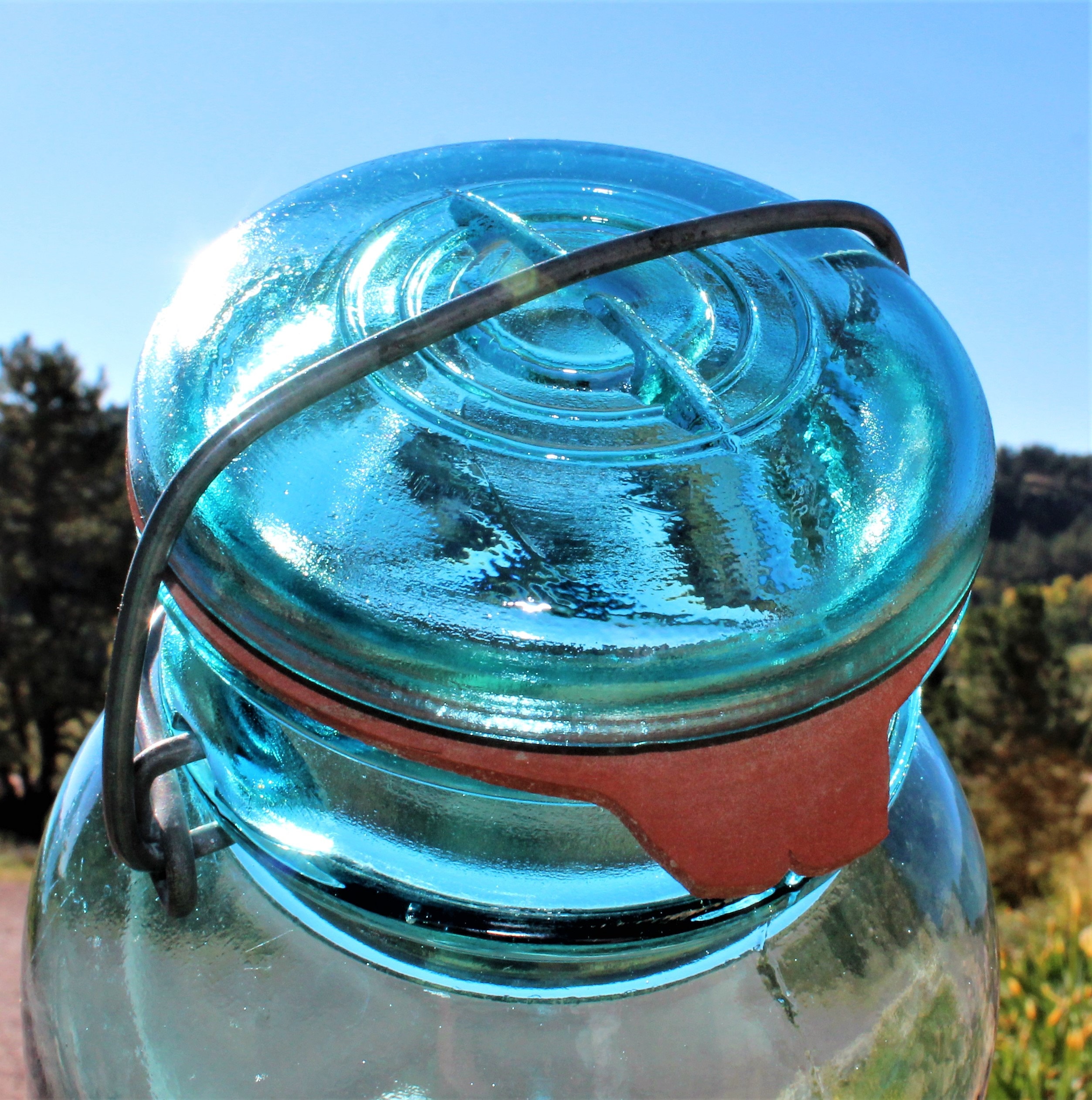 Blue Half Gallon Size Ball Ideal Fruit Jar With Glass Lid Half Gallon blue-half-gallon-size-ball-ideal-fruit-jar-with-glass-lid-half-gallon