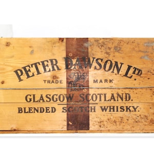 Peter Dawson Scottish Whisky Wood Shipping Crate
