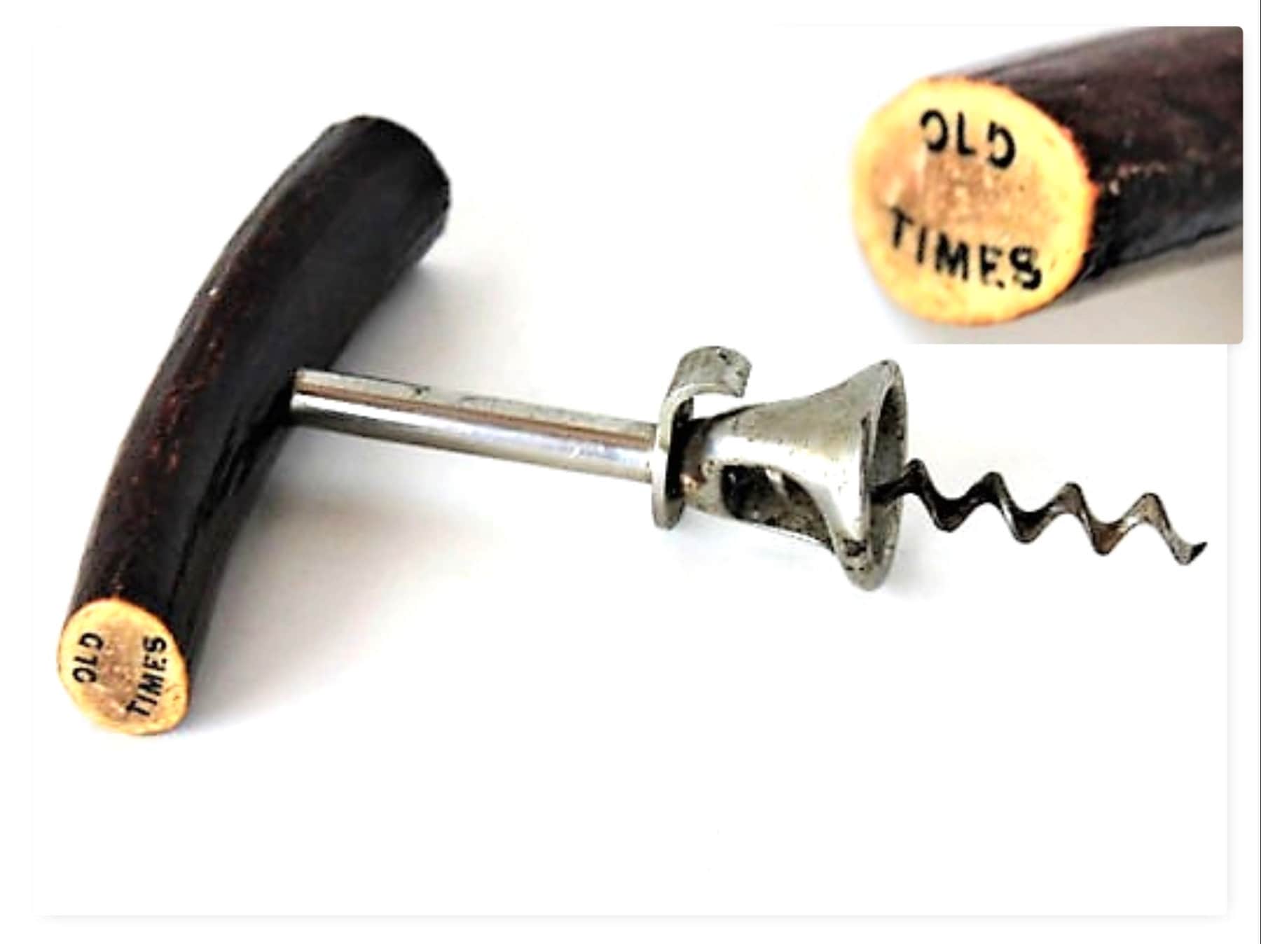 Vintage Corkscrew, Early 1900s OLD TIMES Whiskey, Louisville Kentucky