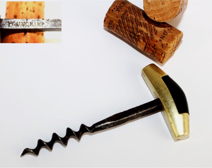 Antique French Corkscrew, Wine Bottle Opener, PLAINCHAMP