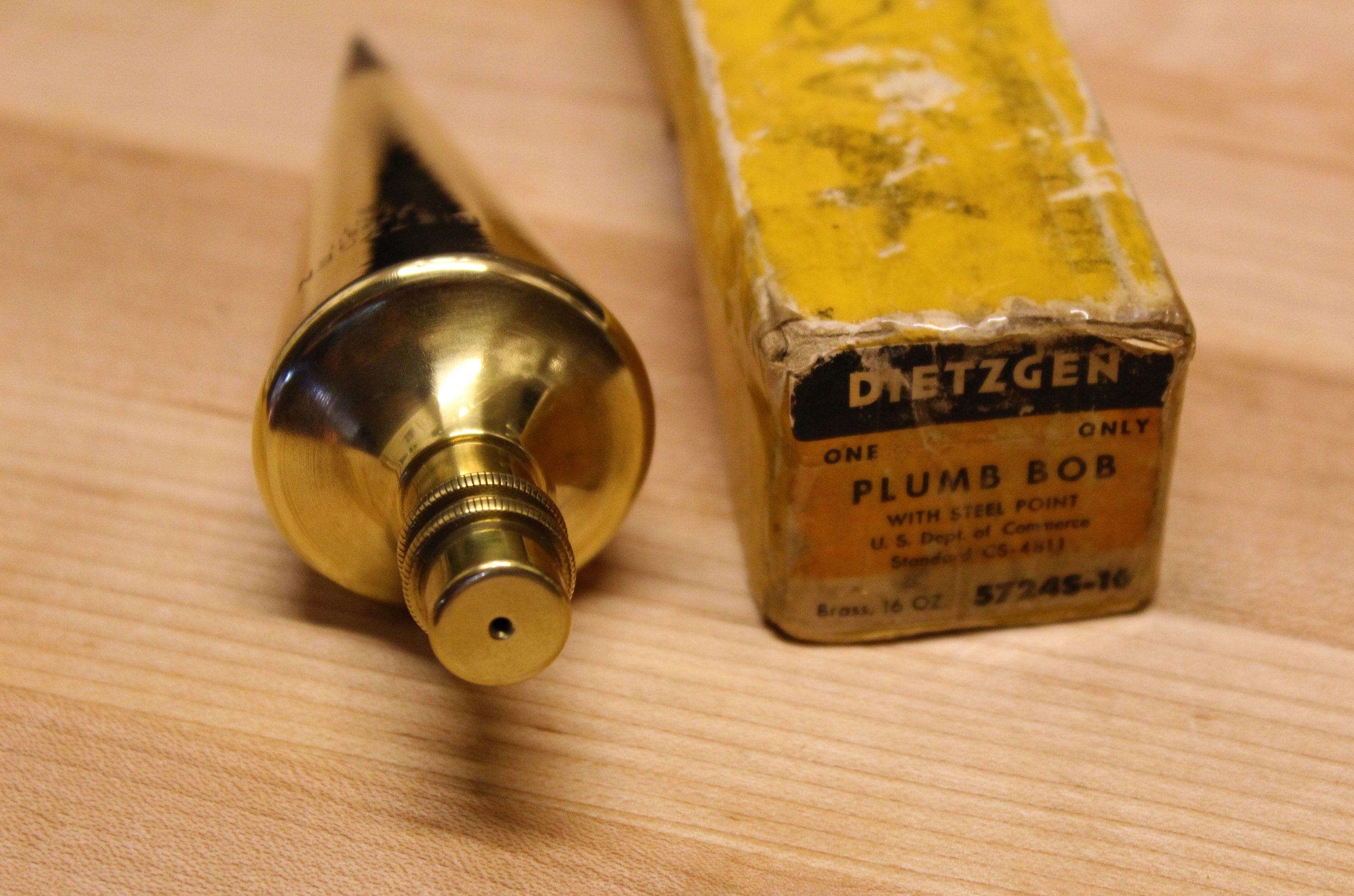 Vintage Dietzgen Brass Plumb Bob 