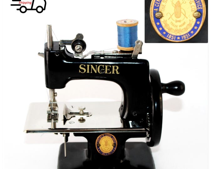 Vintage 1950s Singer SewHandy Model 20 Centennial Edition: Portable Sewing Machine Collectible