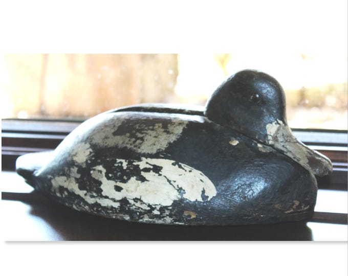 Antique Sleeping Drake Duck Decoy, Wood Duck Decoy