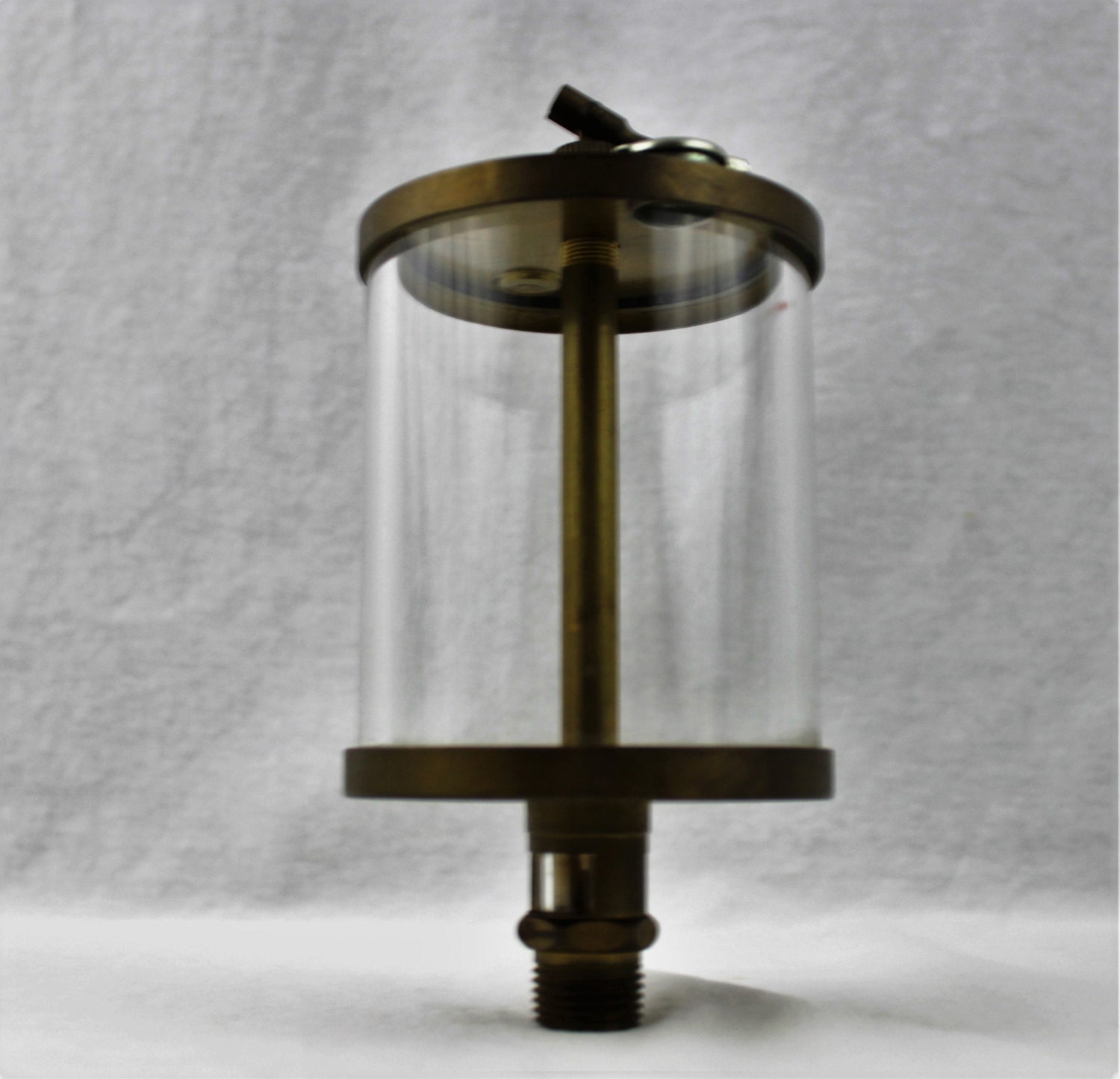 Antique Large Brass Engine Oiler, Drip Oiler, Industrial Engine Drip